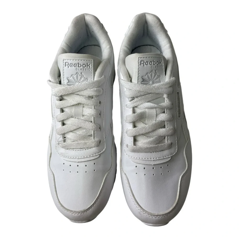 Reebok Women’s CL Harmon White Leather Run Sneakers